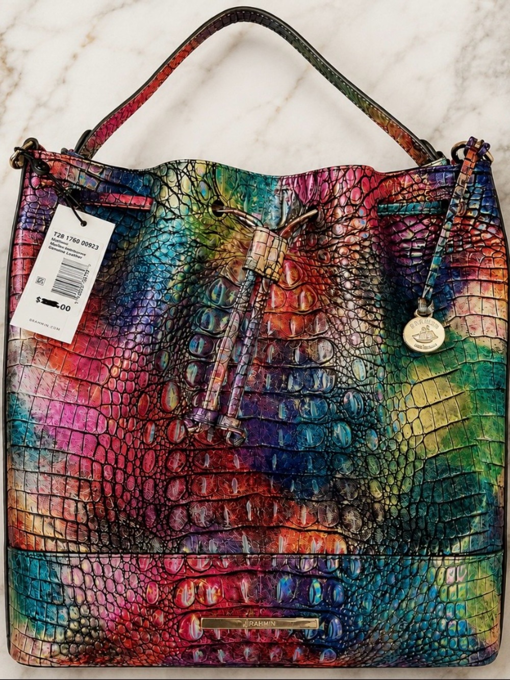 Brahmin Multicolor Croc-Embossed Bucket Tote - Women Bags - Picture 3 of 3